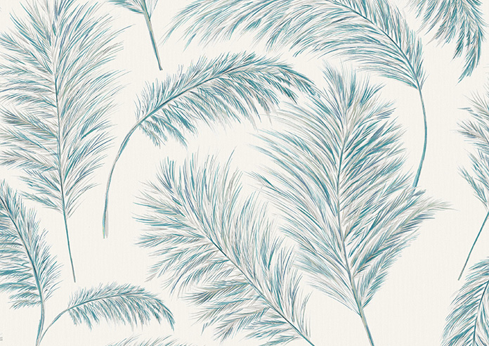 Pampas Grass, Blue Topaz - Roller Blind - Image 6